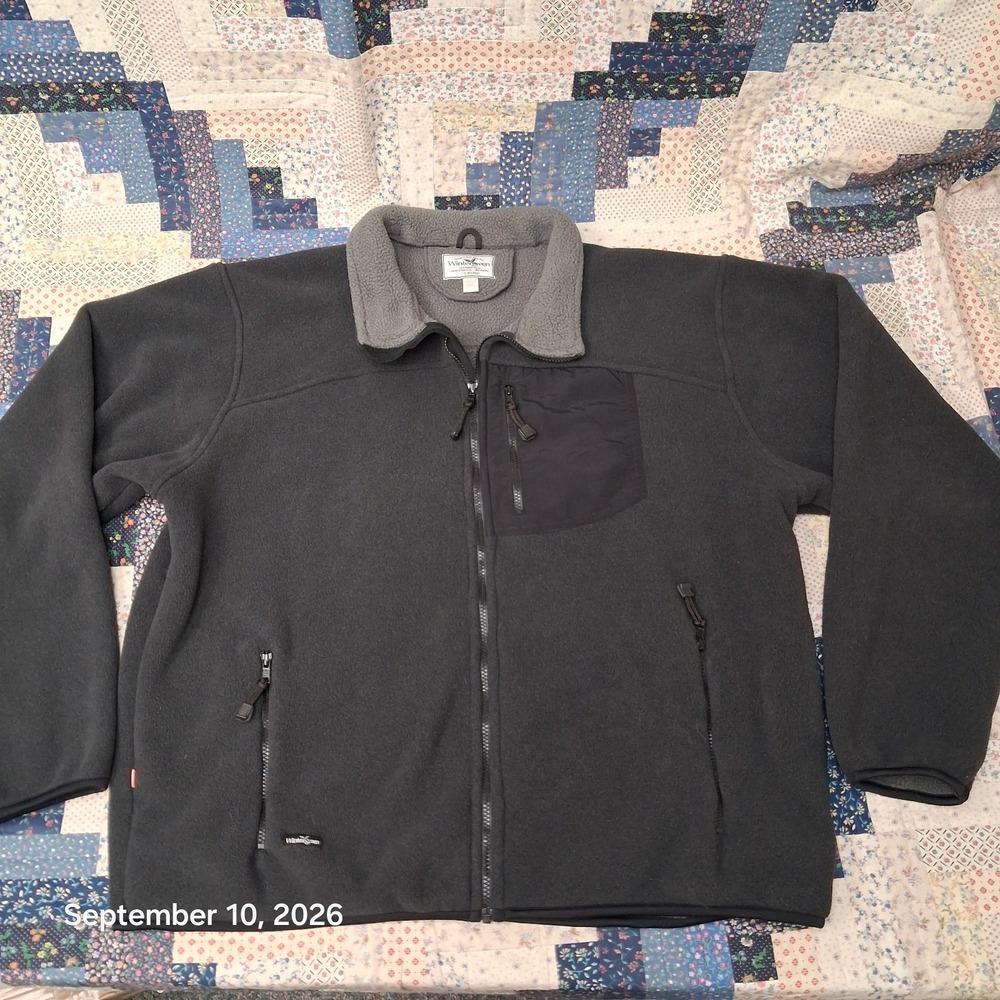 Wintergreen Ely MN Heavyweight Polartec Fleece Jacket Mens 2XL Grey